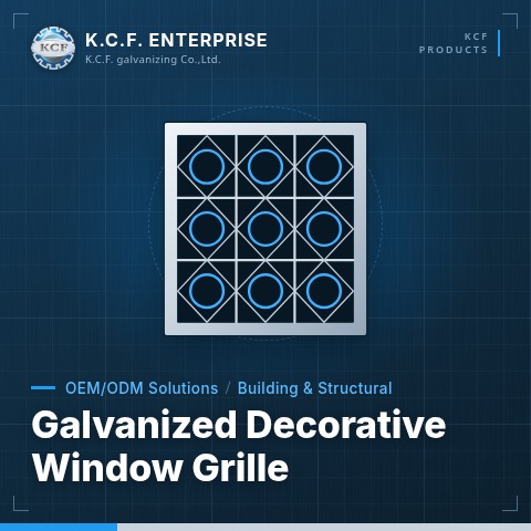 Galvanized Decorative Window Grille