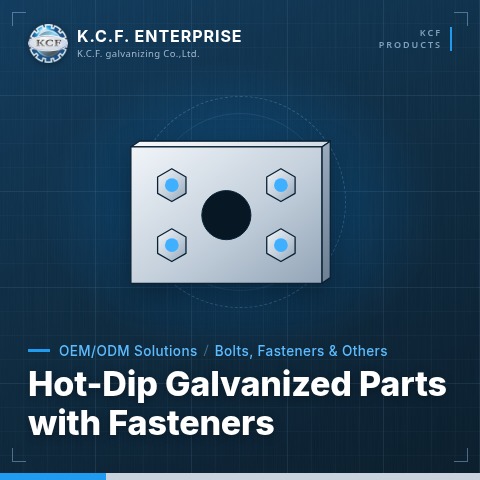 Hot-Dip Galvanized Parts with Fasteners